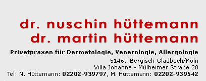 N. Hüttemann: 02202-939797, M. Hüttemann: 02202-939542